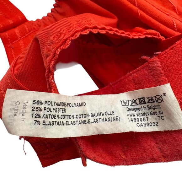 PrimaDonna Madison Red Lace Full Coverage Bra Size 32H UK - Picture 5 of 5